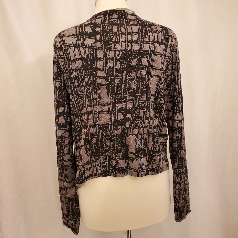 Kenneth Cole Abstract Print Cascade Cardigan EUC - Picture 4 of 5